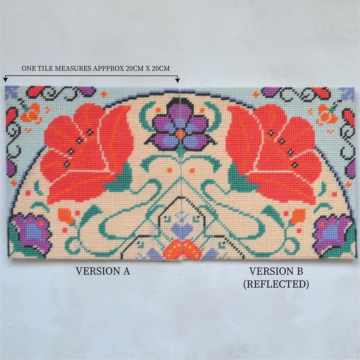 tapestry kit with printed canvas and tapestry wool