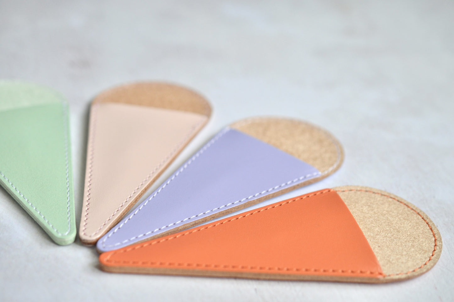 hand crafted leather case designed to hold small embroidery scissors