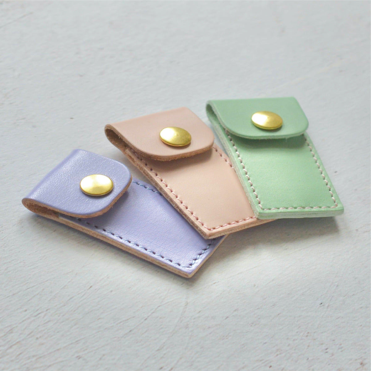 tiny leather case for hand sewing tapestry needles