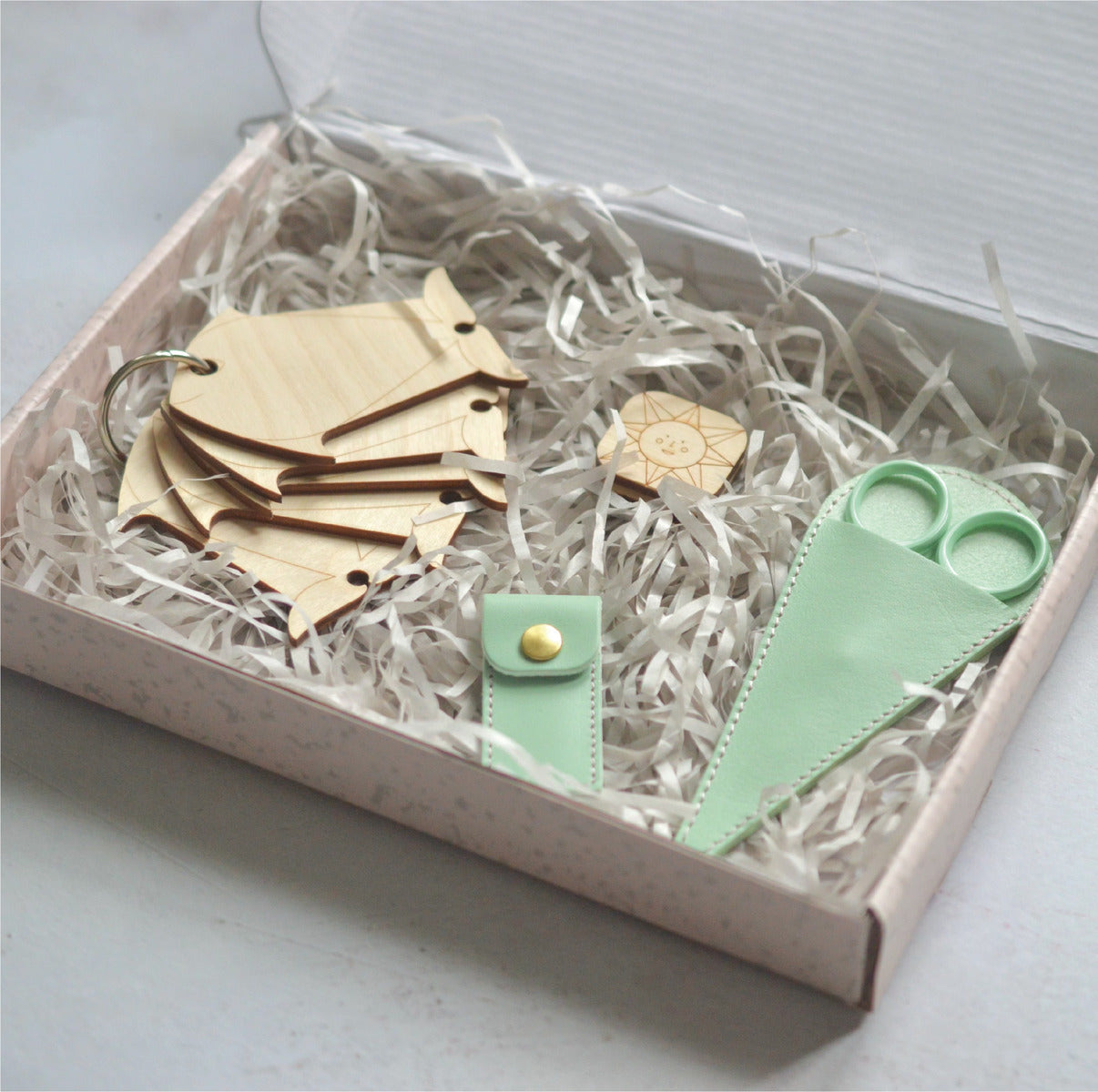a complete set of needlepoint accessories for birthday or christmas.