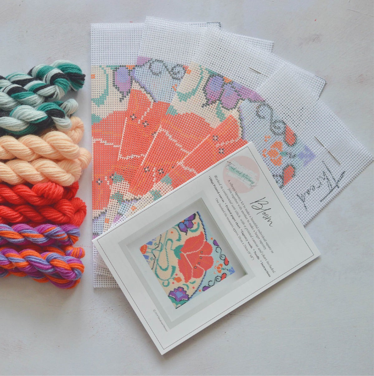 vibrantly coloured tapestry wool to make the tapestry kit