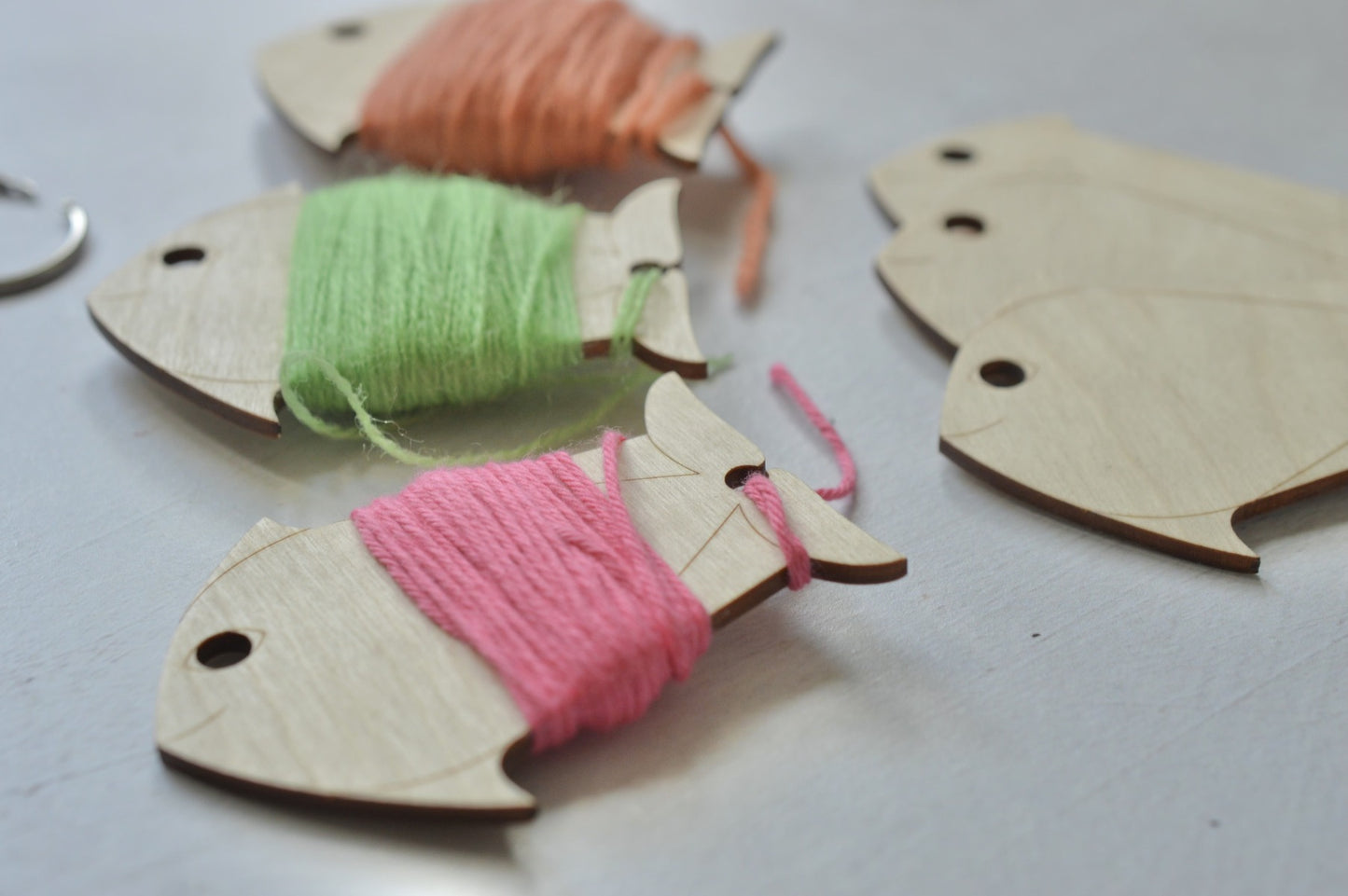 solid wood wool yarn bobbins