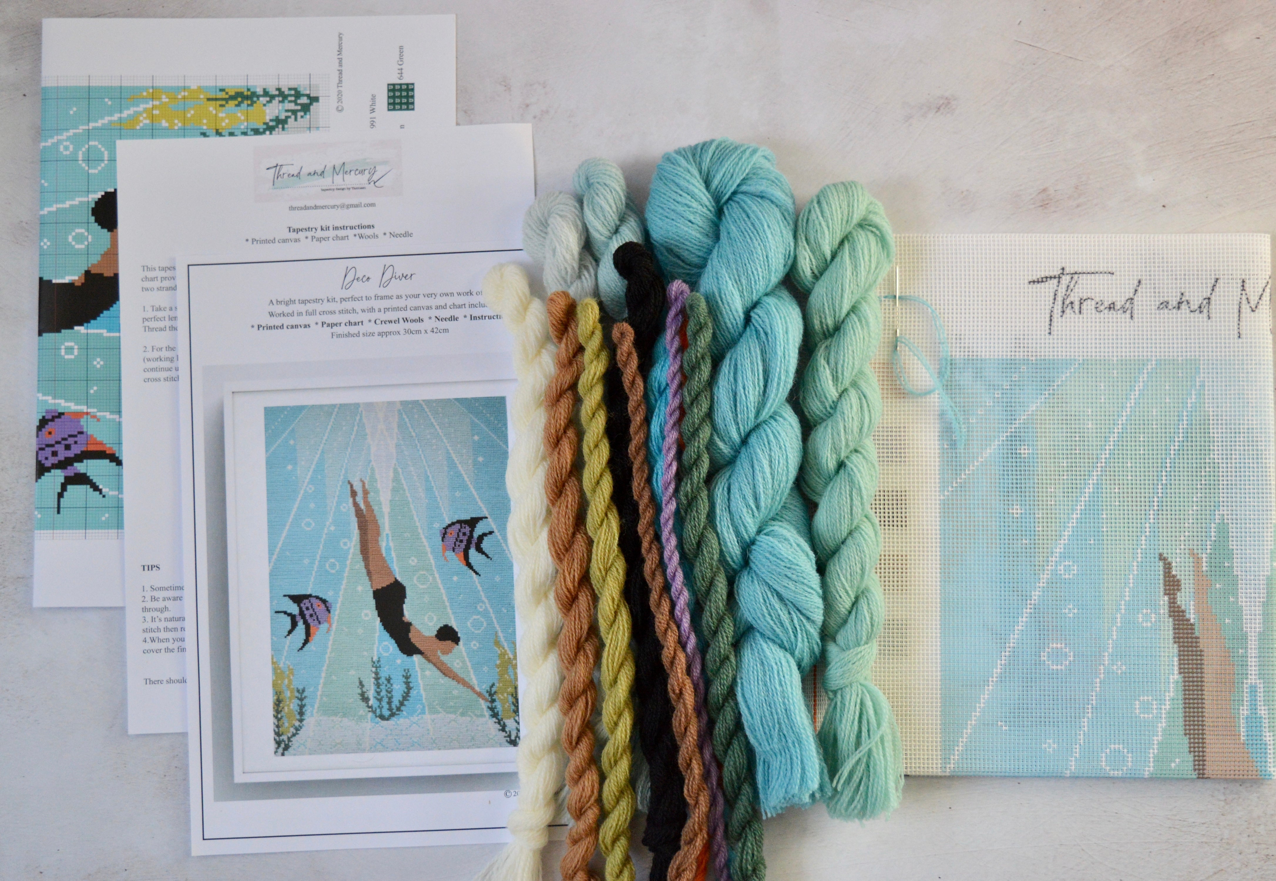 Printed Canvas Tapestry Kits – Thread and Mercury