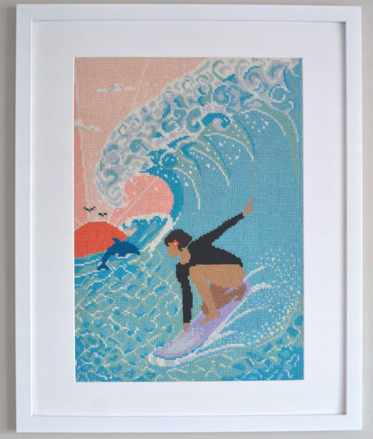 Sunset Surfer Tapestry Kit