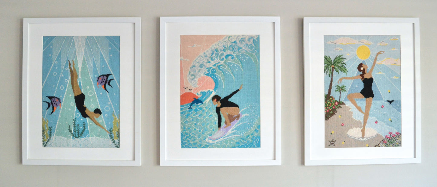 Sunset Surfer Tapestry Kit